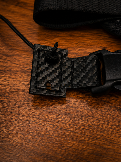 Lacing tab attachment option on Halo Hockey Rotation Doctor goalie pad straps